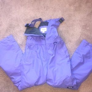 Never worn, Land’s End girls snow bibs